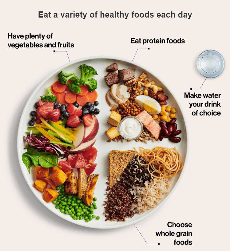 eat a variety of healthy foods each day