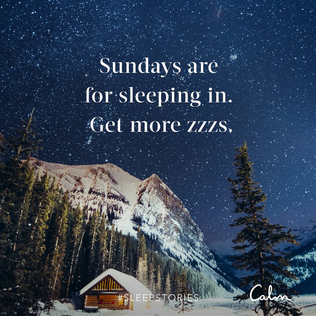 sundays are for sleeping in